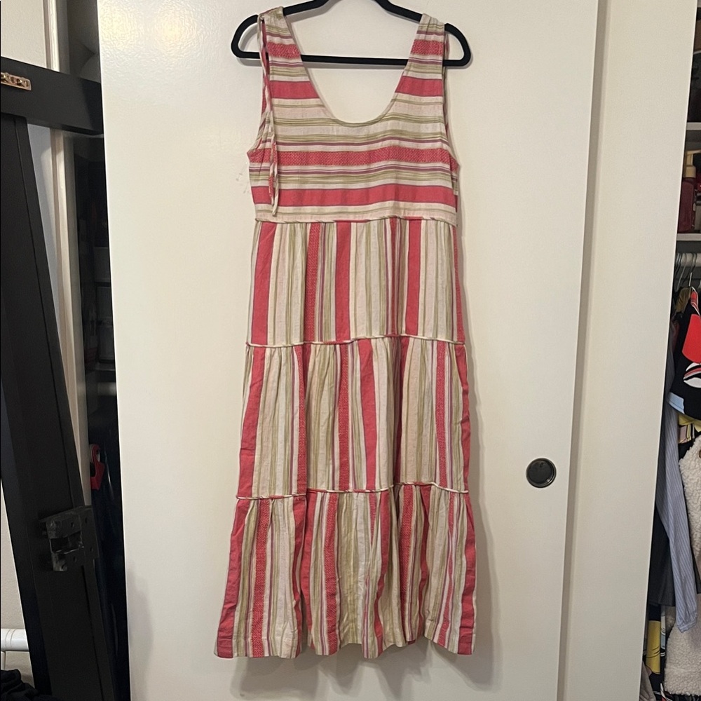 Faherty Multicolor Striped Maxi Dress Small